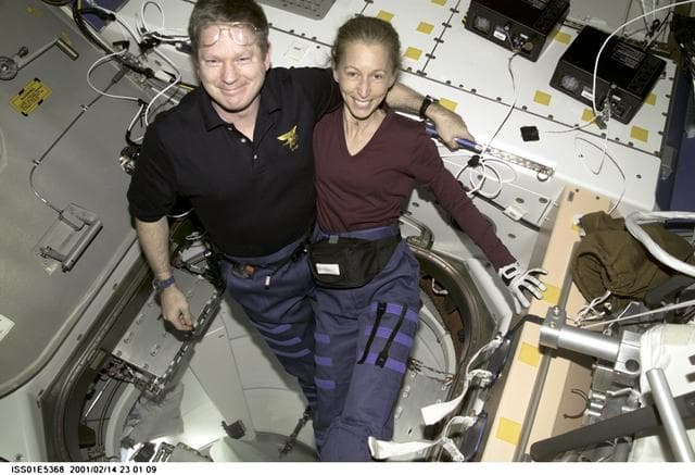 NASA image: Shepherd and Ivins in Destiny Laboratory
