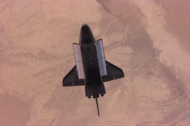 NASA image: View of STS-98 orbiter Atlantis undocked from ISS