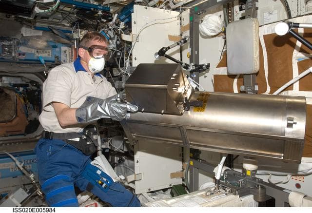 NASA image: RFTA (Recycle Filter Tank Assembly) test fill
