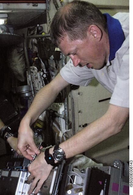 NASA image: De Winne  in Service Module
