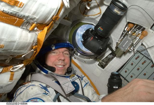 NASA image: Barratt during  Soyuz TMA-14 relocation