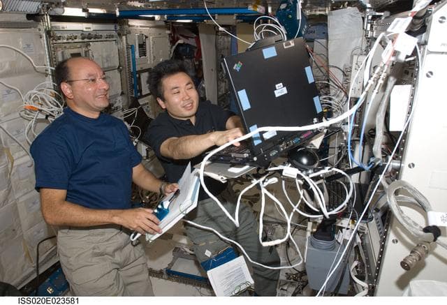 NASA image: Wakata and Polansky in JPM