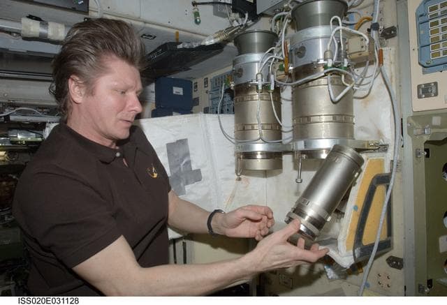 NASA image: SFOG (Solid Fuel Oxygen Generator) candles in the RS (Russian Segment)