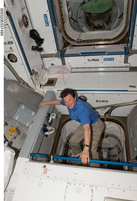 NASA image: MPLM Rack Transfer