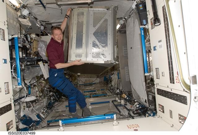 NASA image: Crew Quarters installation