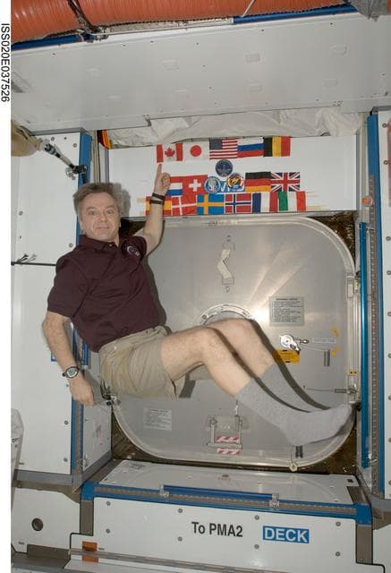 NASA image: Flags of the International Partners in Node 2