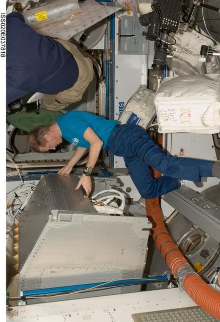 NASA image: Minus Eighty Degree Laboratory Freezer for ISS (MELFI) rack
