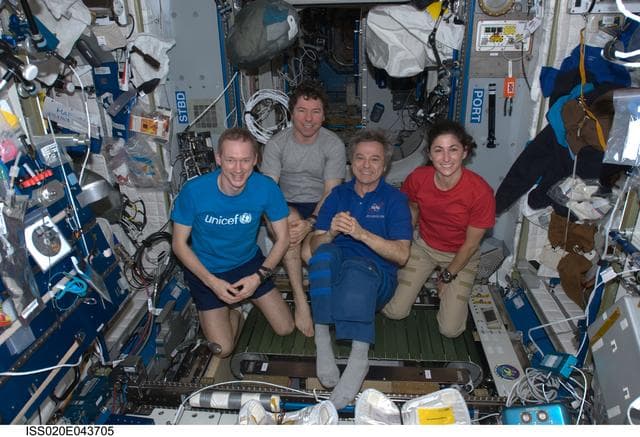 NASA image: T2 (COLBERT) treadmill Installation