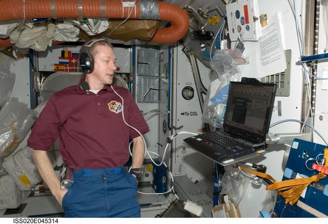 NASA image: De Winne in Node 2