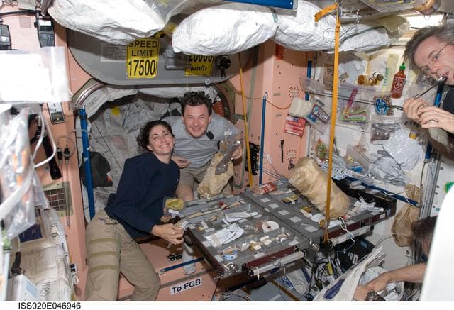 NASA image: Expedition crews at the table
