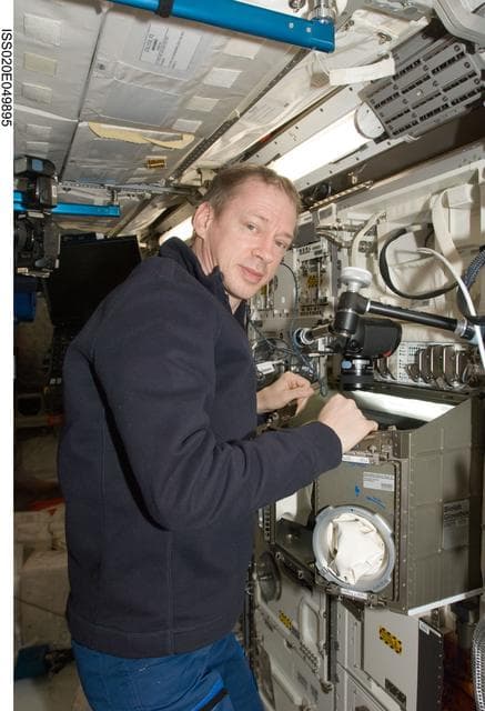 NASA image: De Winne in Columbus