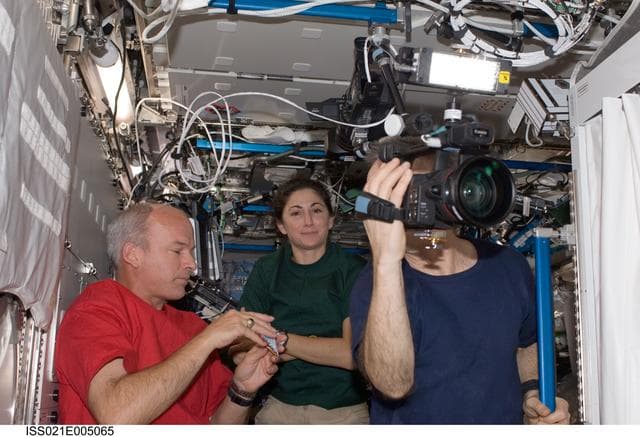 NASA image: View of Expedition 21 Crew Members in the Destiny Laboratory