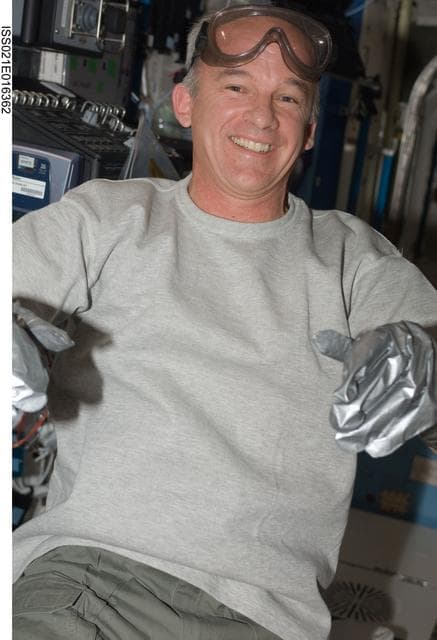 NASA image: FE Williams poses for a photo in the US Lab