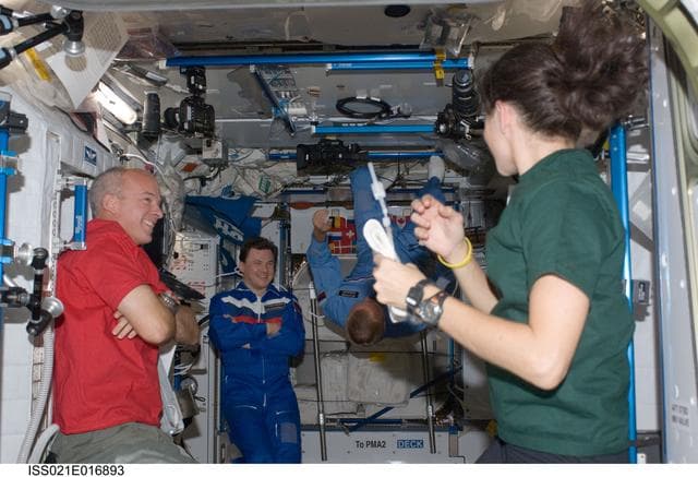 NASA image: Expedition 21 Crew Members in the Node 2