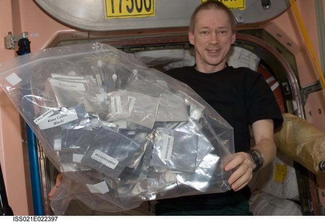 NASA image: Commander De Wine poses for a photo