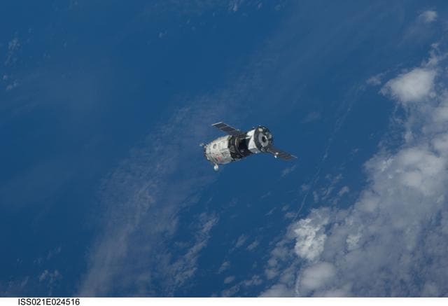 NASA image: MRM2/Poisk approaches the ISS