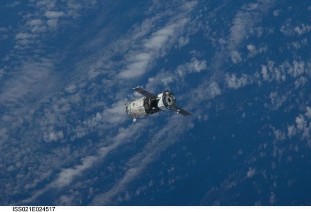 NASA image: MRM2/Poisk approaches the ISS