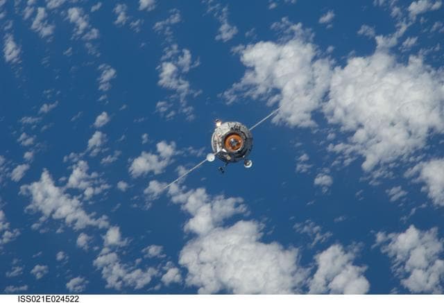 NASA image: MRM2/Poisk approaches the ISS