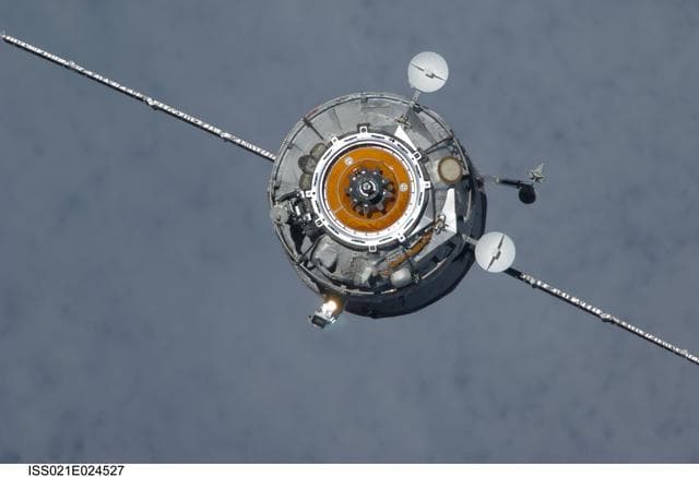 NASA image: MRM2/Poisk approaches the ISS