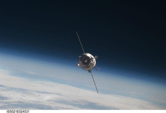 NASA image: MRM2/Poisk approaches the ISS