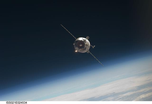 NASA image: MRM2/Poisk approaches the ISS