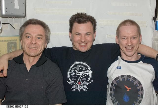 NASA image: Expedition 21 Crew Members pose for a photo