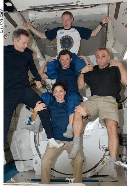NASA image: Expedition 21 Crew Members pose for a photo