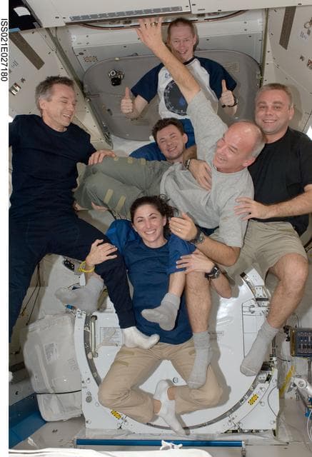 NASA image: Expedition 21 Crew Members pose for a photo