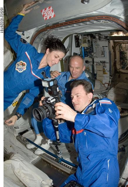 NASA image: Expedition 21 Crew Members in the Columbus Module