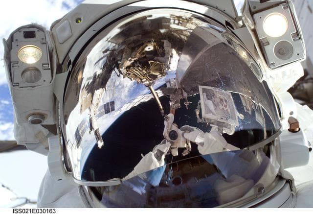 NASA image: View of STS-129 MS4 Satcher during EVA1