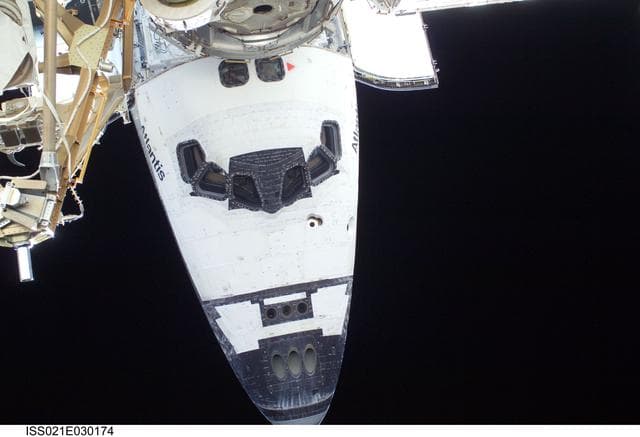 NASA image: View of Atlantis Crew Cabin taken during EVA1