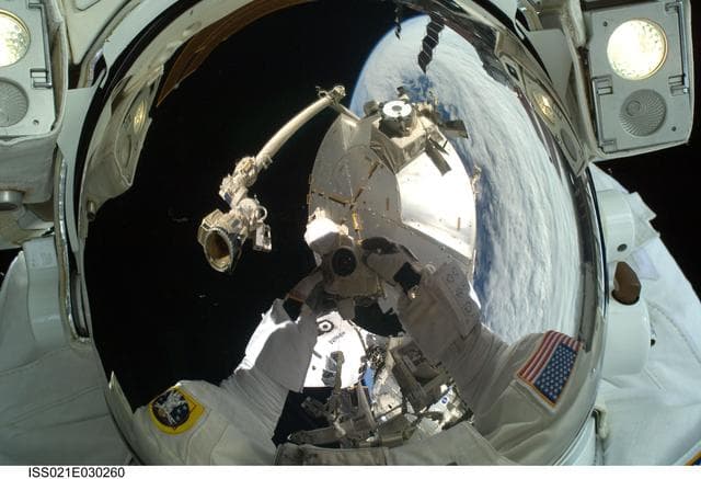 NASA image: View of STS-129 MS4 Satcher during EVA1