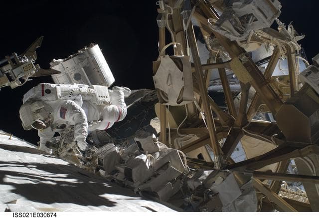 NASA image: View of STS-129 MS3 Foreman during EVA2