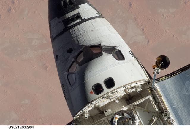 NASA image: View of Atlantis taken from the ISS