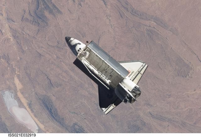 NASA image: View of Atlantis taken from the ISS