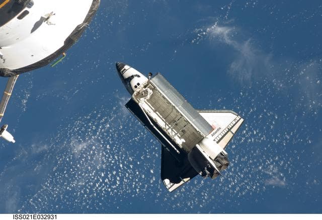 NASA image: View of Atlantis taken from the ISS