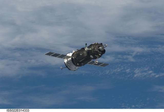 NASA image: Soyuz TMA-17 Spacecraft approaching the ISS during Expedition 22