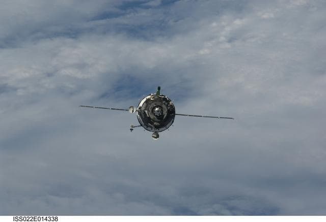 NASA image: Soyuz TMA-17 Spacecraft approaching the ISS during Expedition 22