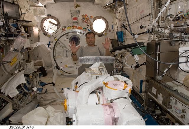 NASA image: Noguchi works on JEMRMS SFA in the JPM during Expedition 22