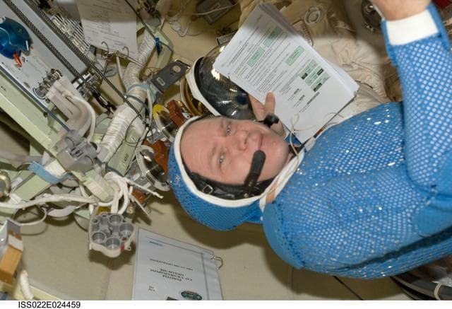 NASA image: Kotov in the Pirs DC-1 during Expedition 22