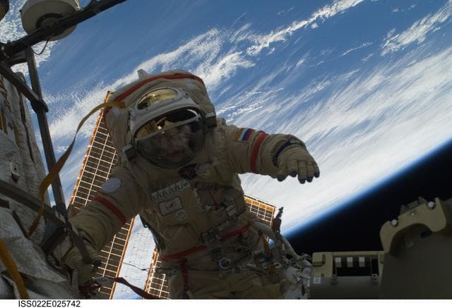 NASA image: Kotov during Russian EVA 24