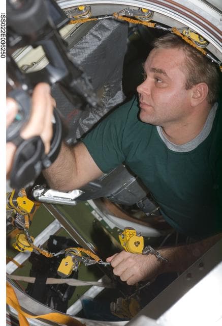 NASA image: Suraev works in the Pirs DC 1 during Expedition 22