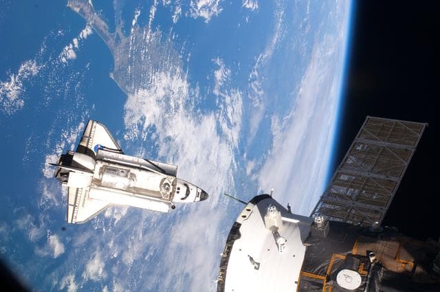 NASA image: Space Shuttle Endeavour Arrival to the ISS during Expedition 22
