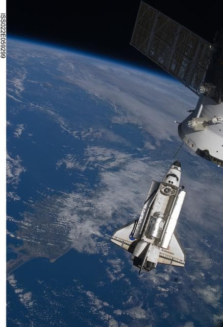 NASA image: Space Shuttle Endeavour Arrival to the ISS during Expedition 22
