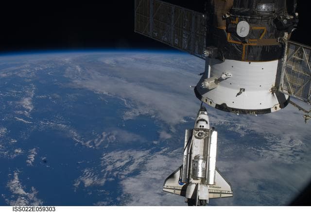 NASA image: Space Shuttle Endeavour Arrival to the ISS during Expedition 22