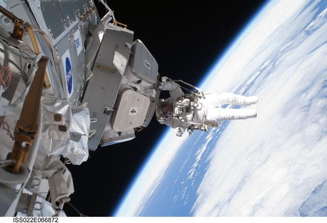 NASA image: Patrick during EVA-3 on Expedition 22