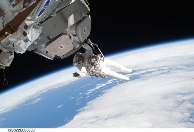 NASA image: Patrick during EVA-3 on Expedition 22