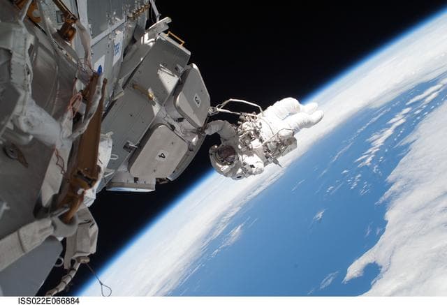 NASA image: Patrick during EVA-3 on Expedition 22