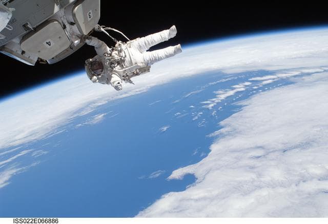 NASA image: Patrick during EVA-3 on Expedition 22