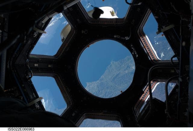 NASA image: Cupola windows during Joint Operations